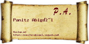 Panitz Abigél névjegykártya